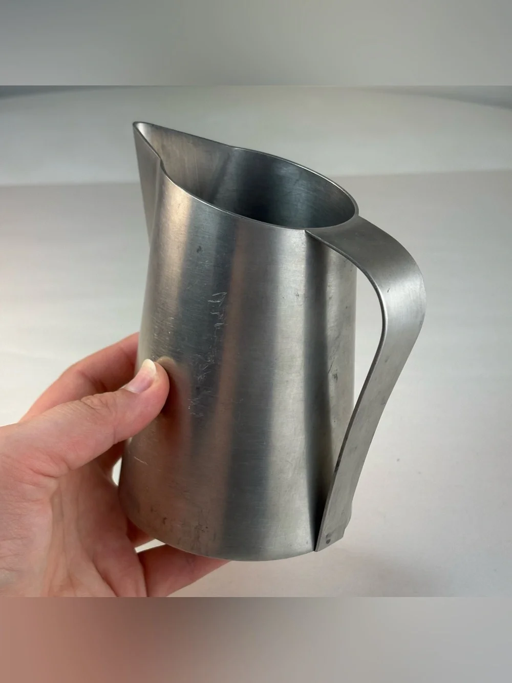 1970s Modern Design Pewter Pitcher Handmade by Ivan H. Crowell | Made in Canada